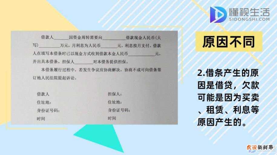 该怎么区分借条和欠条？