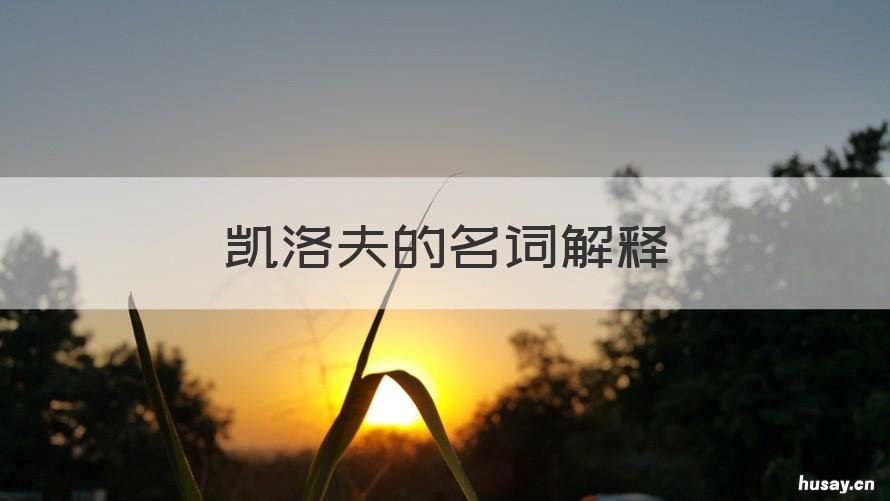 凯洛夫的名词解释 凯洛夫名词解释333