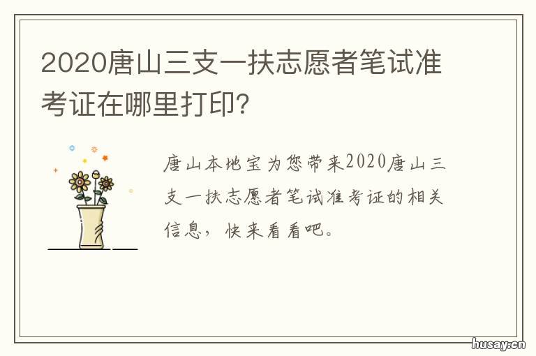 2020唐山三支一扶志愿者笔试准考证在哪里打印? 唐山三支一扶报考条件