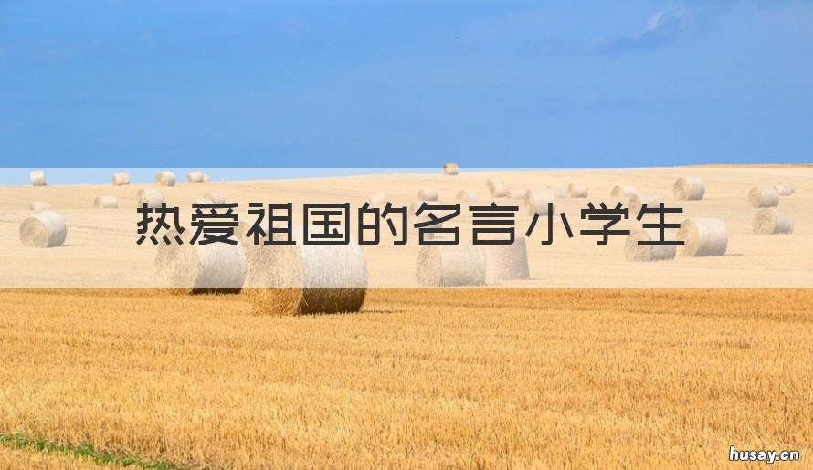 热爱祖国的名言小学生 关于爱祖国的励志名言学生