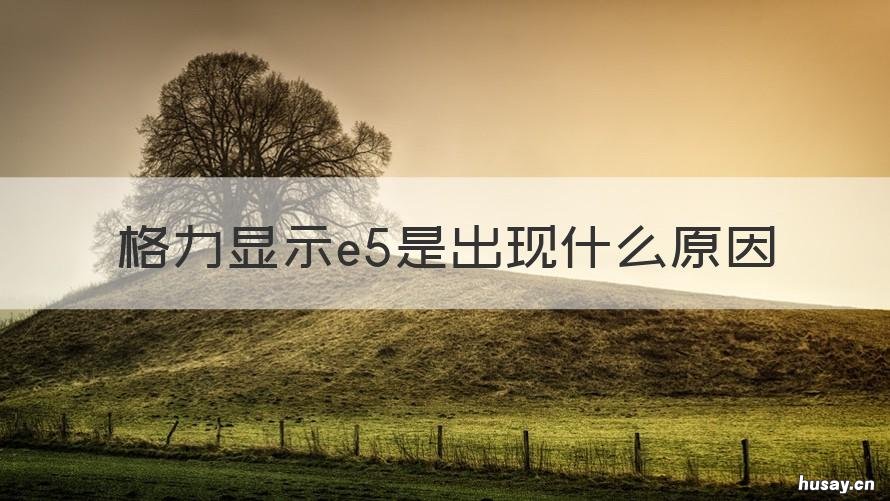 格力显示e5是出现什么原因 格力显示e5怎么解决