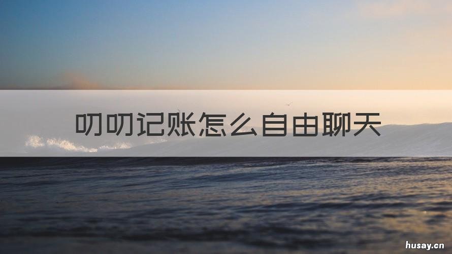 叨叨记账怎么自由聊天 叨叨记账怎么自由聊天角色