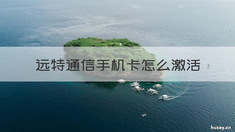 远特通信手机卡怎么激活 远特通信手机卡怎么激活不了
