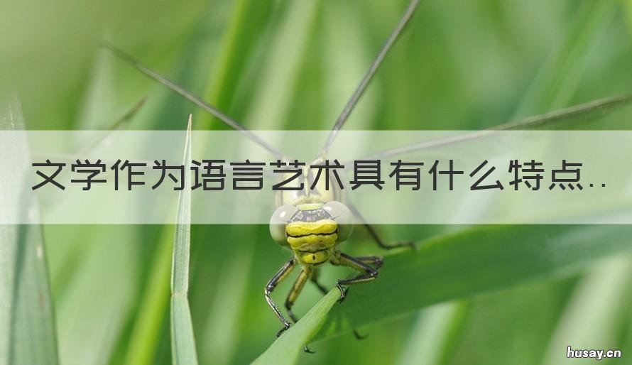 文学作为语言艺术具有什么特点 文学作为语言艺术具有什么特点?文学理论