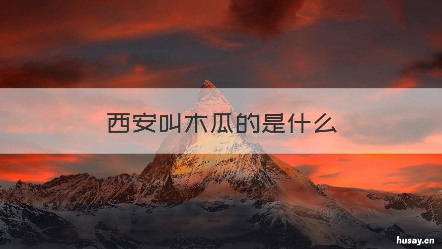 西安叫木瓜的是什么 什么叫木瓜?