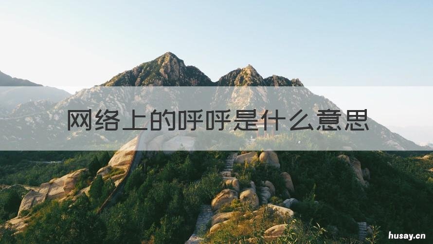 网络上的呼呼是什么意思 网络上呼呼呼呼呼啥意思