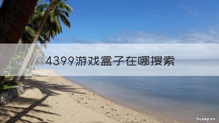 4399游戏盒子在哪搜索 4399游戏盒子在哪搜索玩家