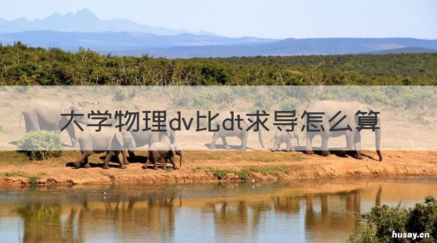 大学物理dv比dt求导怎么算 大学物理v=ds/dt