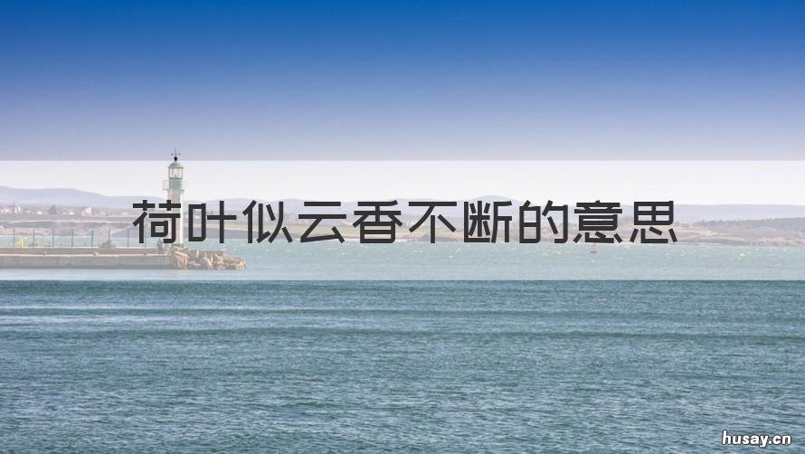 荷叶似云香不断的意思 荷花似云香不断