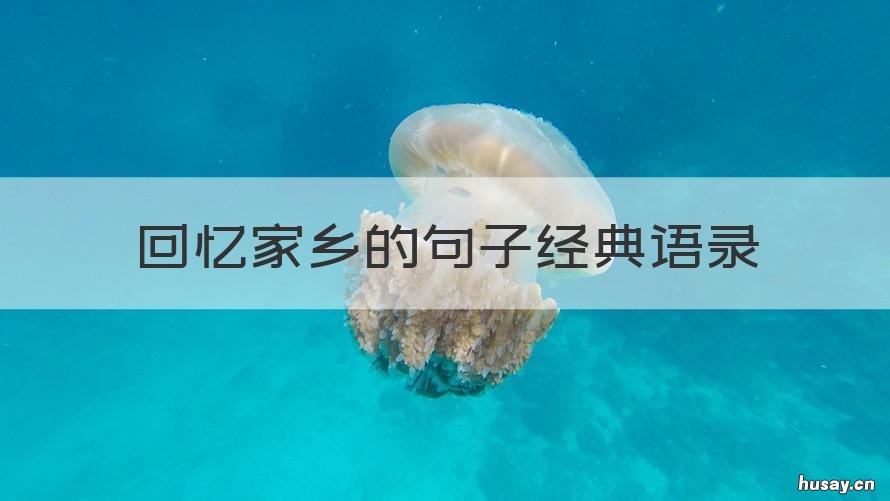 回忆家乡的句子经典语录 怀念家乡的经典语录