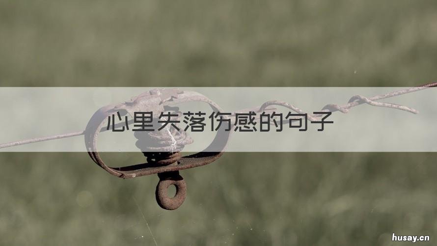 心里失落伤感的句子 表示伤感的句子失落的句子
