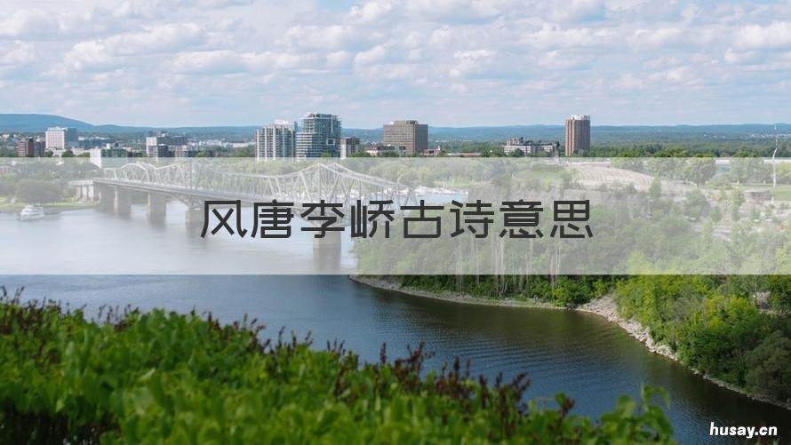 风唐李峤古诗意思 风唐李峤古诗意思拼音