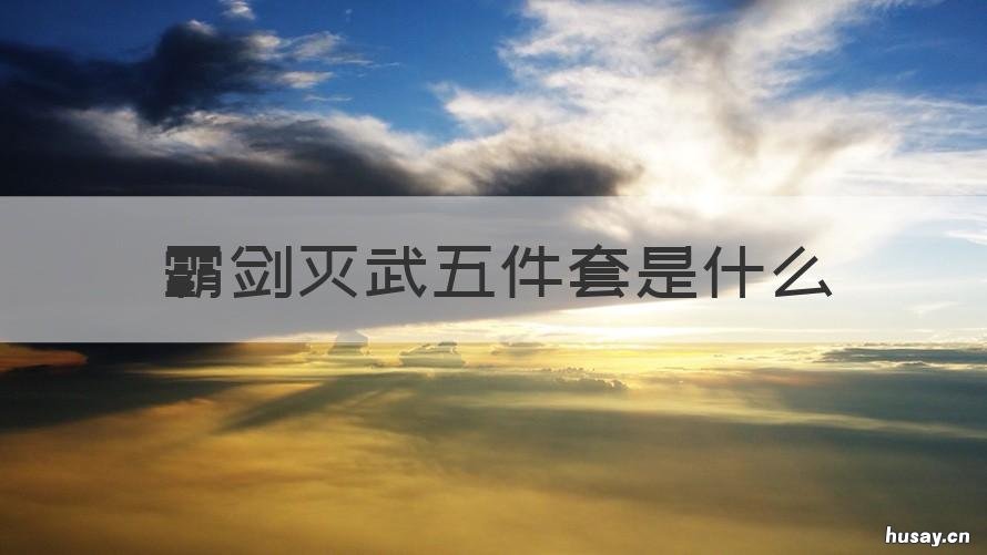 霸剑灭武五件套是什么