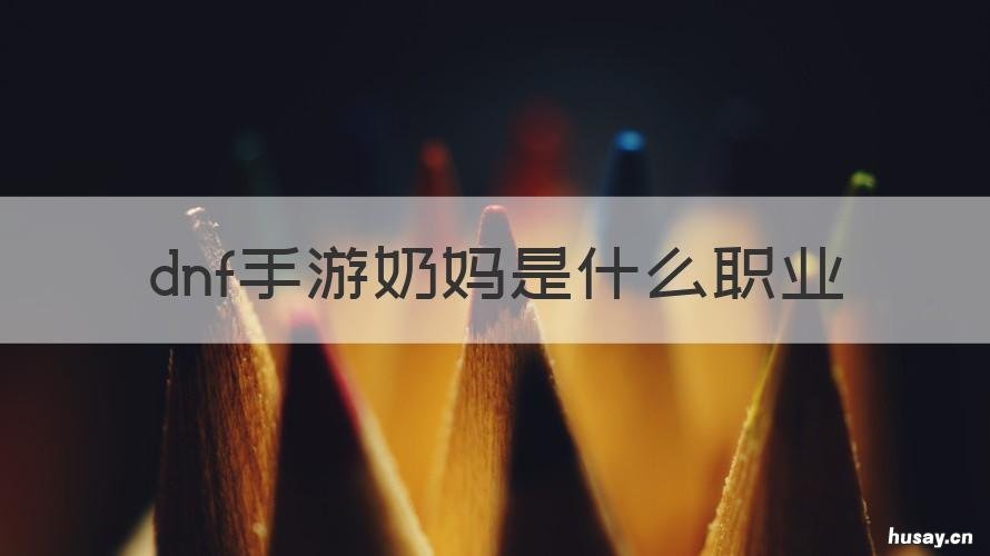 dnf手游奶妈是什么职业 DNF奶妈是那个职业