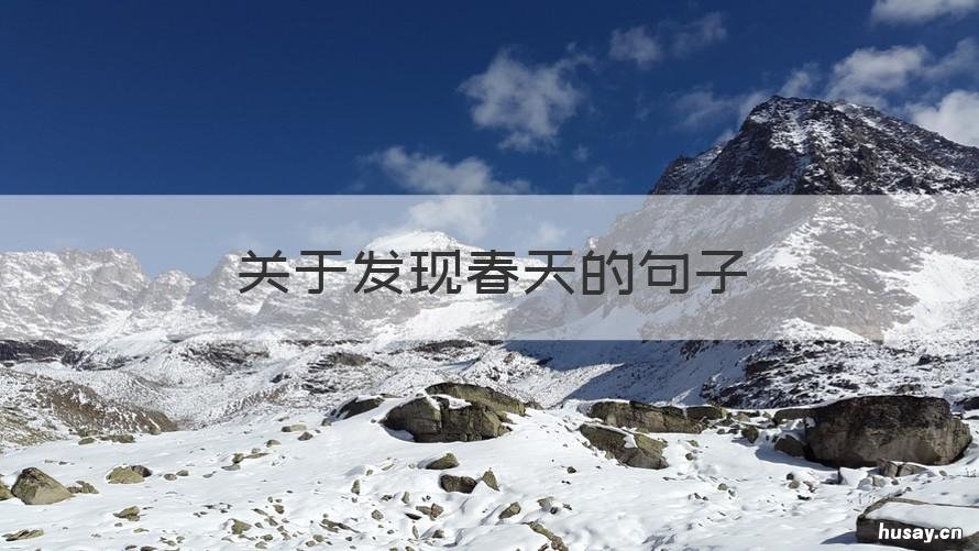 关于发现春天的句子 春天有什么发现?赞美春天的句子有哪些?