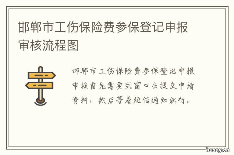 邯郸市工伤保险费参保登记申报审核流程图 邯郸市工伤保险处