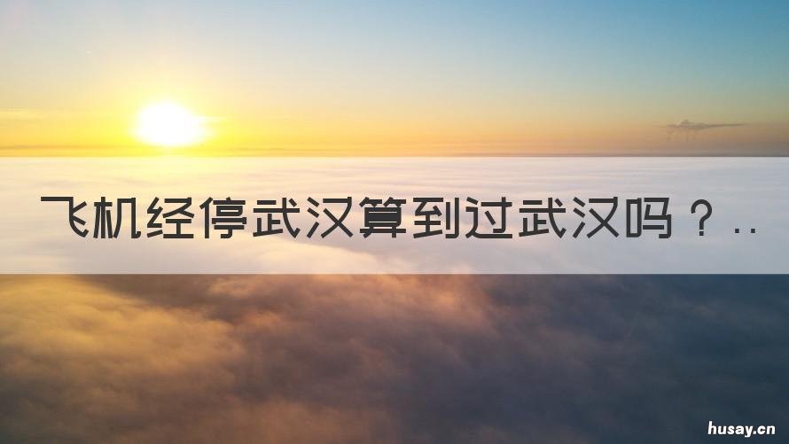 飞机经停武汉算到过武汉吗 坐飞机经停武汉可以吗