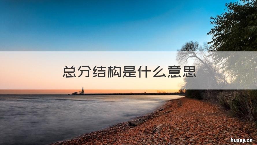总分结构是什么意思 短文总分结构是什么意思