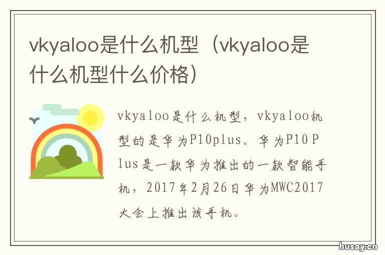 vkyaloo是什么机型 不知道的世界作者