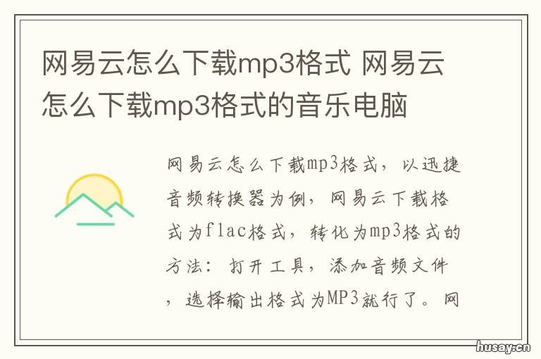 网易云怎么下载mp3格式 网易云怎么下载mp3格式的音乐苹果手机
