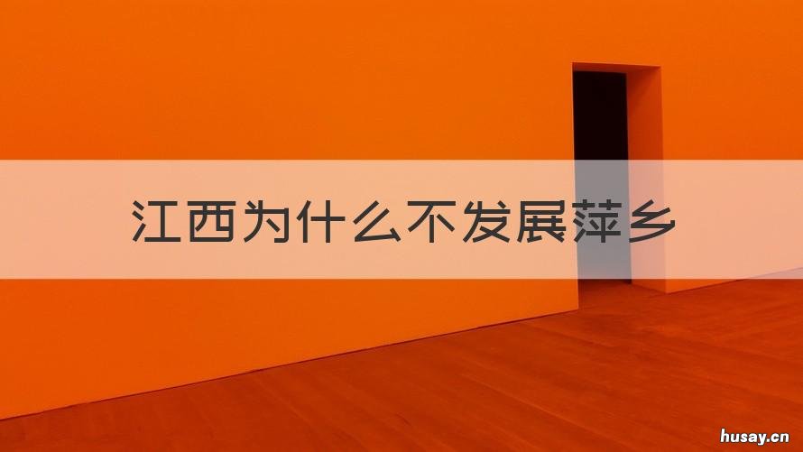 江西为什么不发展萍乡 萍乡在江西的地位