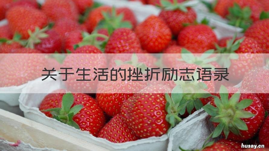 关于生活的挫折励志语录 关于生活的挫折励志语录图片