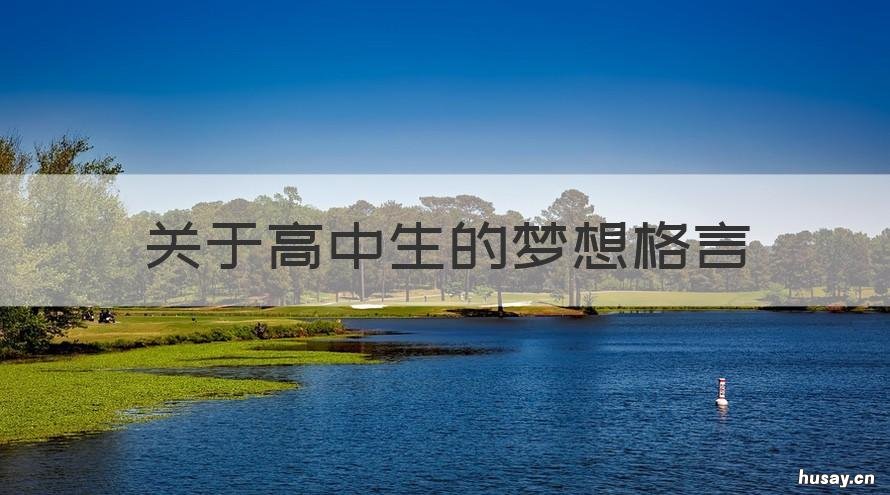 关于高中生的梦想格言 高中生人生格言励志简短