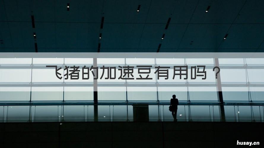 飞猪的加速豆有用吗 飞猪上面的加速有用吗