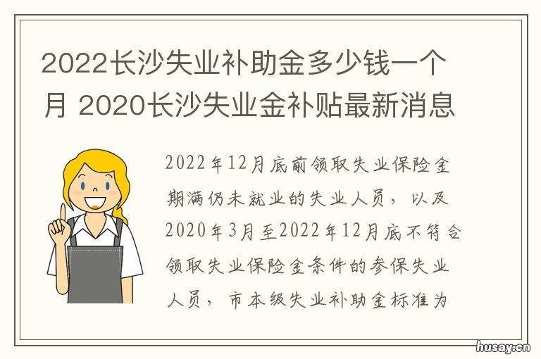 2022长沙失业补助金多少钱一个月 2021年长沙失业补助金