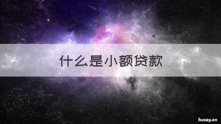 什么是小额贷款 什么是小额贷款公司?国家为什么扶持设立小额贷款公司