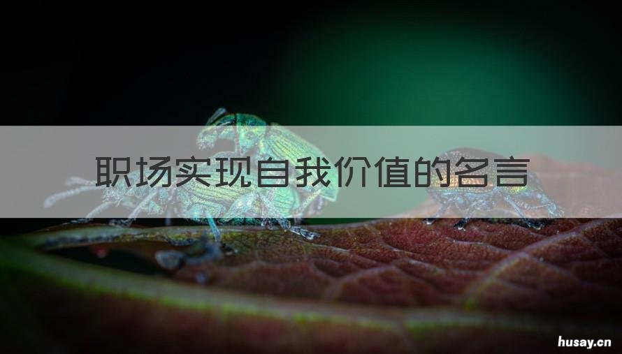 职场实现自我价值的名言 实现自我价值的名人名言