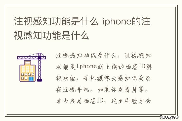 注视感知功能是什么 注视感知功能是什么意思