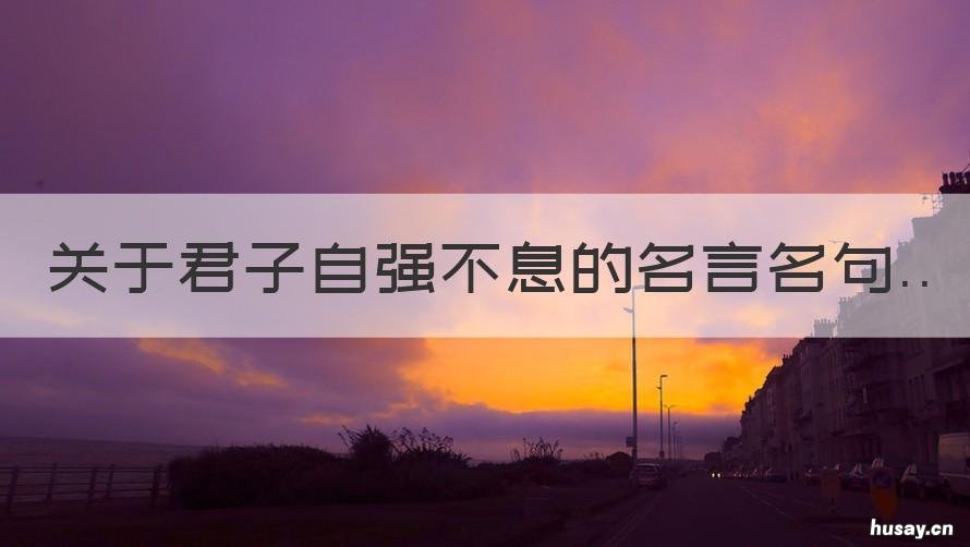 关于君子自强不息的名言名句 有关于君子自强不息的名言