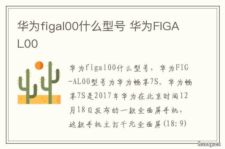 华为figal00什么型号 华为FIGAL00