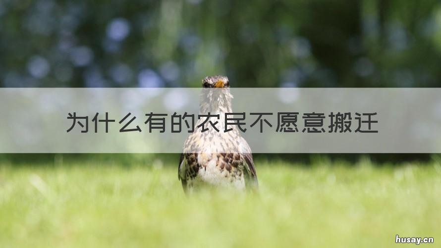 为什么有的农民不愿意搬迁 为什么有的农民不愿意搬迁房子
