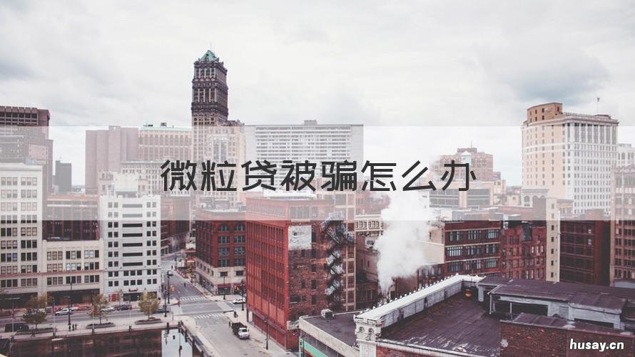 微粒贷被骗怎么办 被诈骗微粒贷