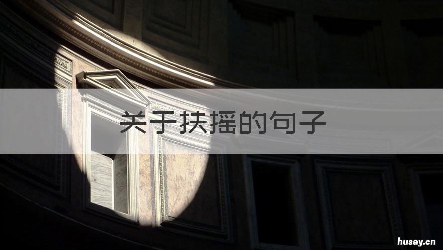 关于扶摇的句子 关于扶摇的句子唯美