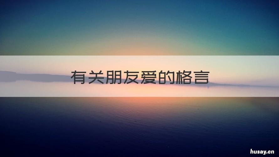有关朋友爱的格言 对朋友的爱的句子