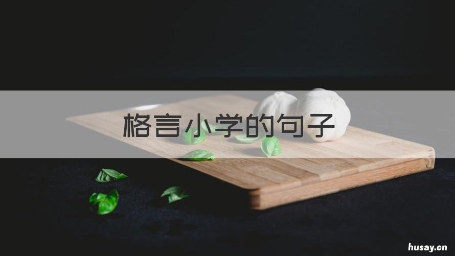 格言小学的句子 小学生格言100句经典