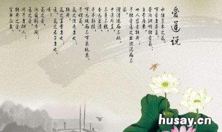 爱莲说原文 爱莲说原文拼音版