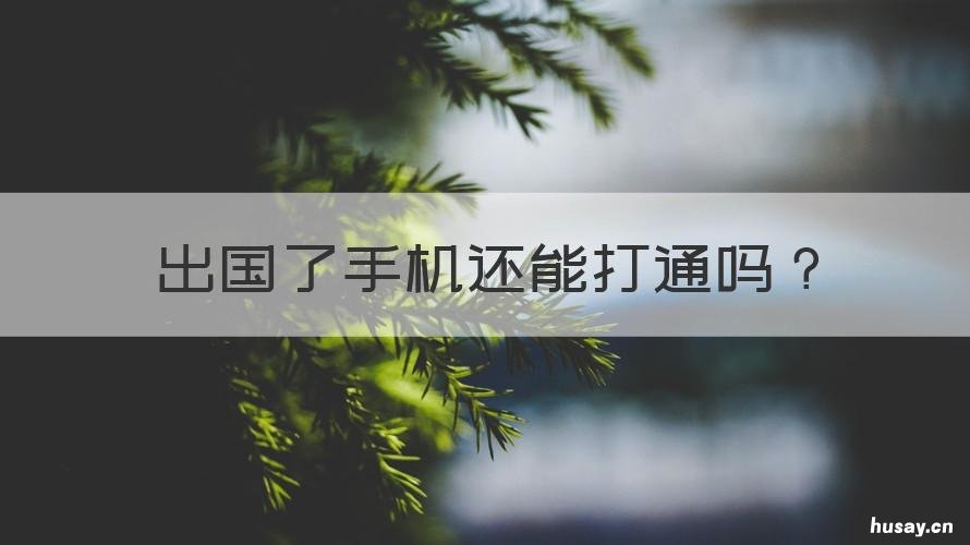 出国了手机还能打通吗 出国后手机能打通吗