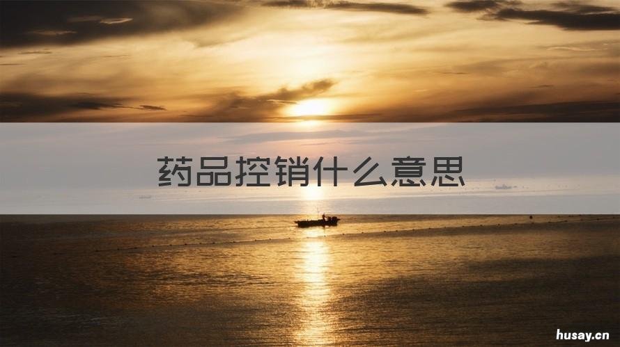 药品控销什么意思 医药公司控销是什么意思