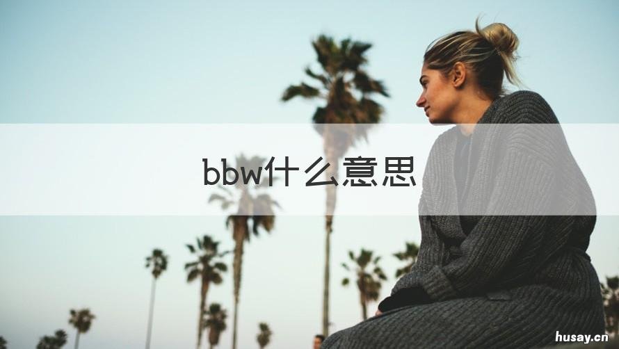 bbw什么意思 BBW是啥