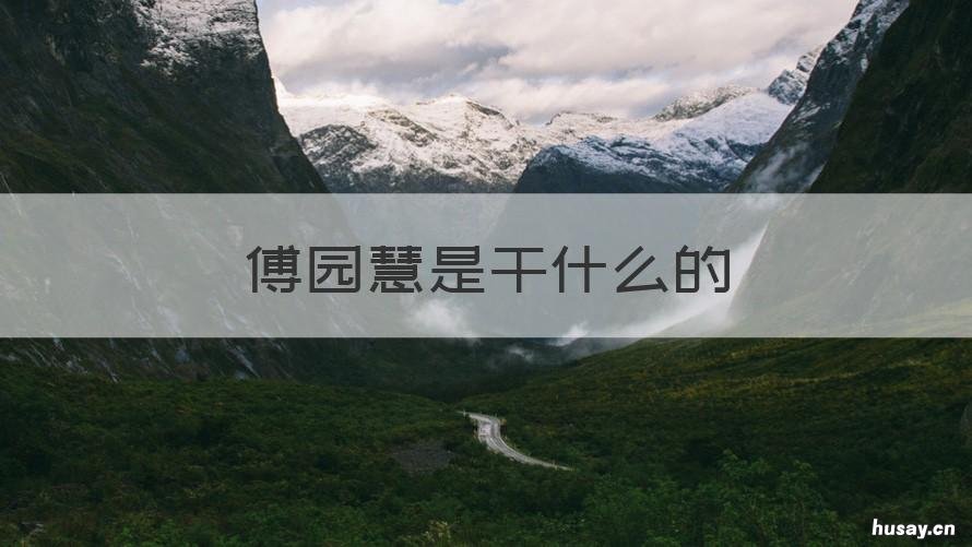 傅园慧是干什么的 傅园慧是哪的人