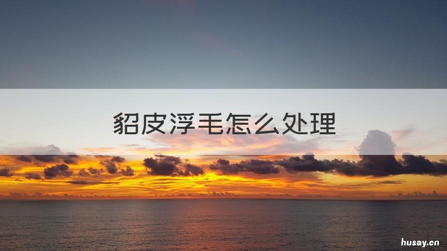 貂皮浮毛怎么处理 貂皮掉浮毛是正常的吗