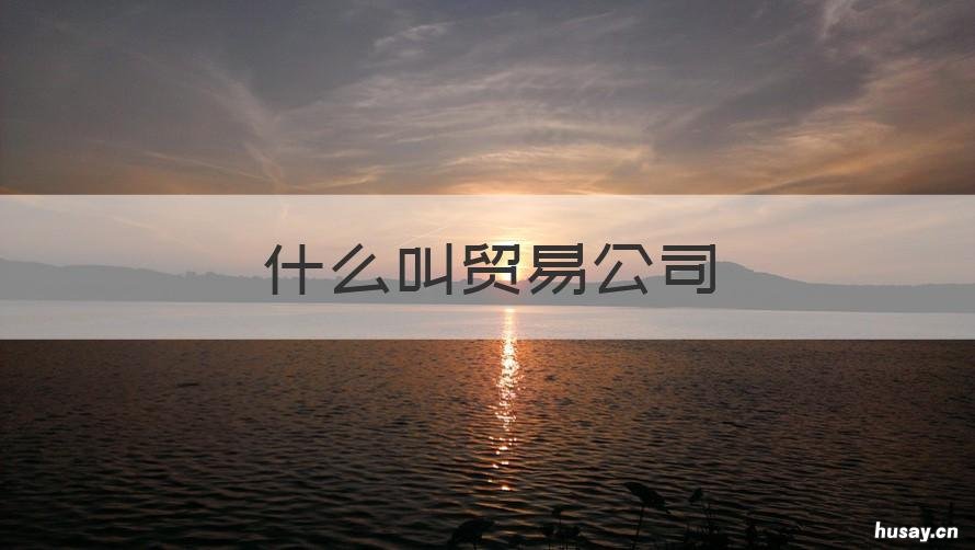 什么叫贸易公司 什么叫贸易公司名称