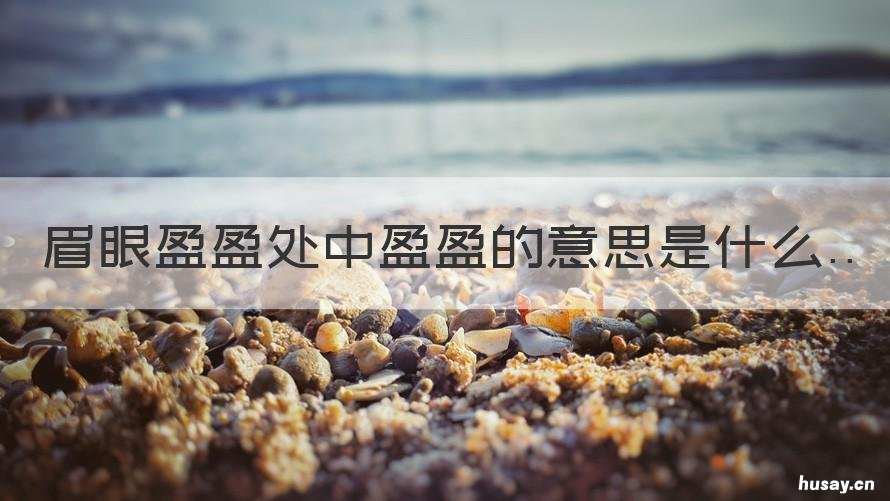 眉眼盈盈处中盈盈的意思是什么 眉眼盈盈处 盈盈