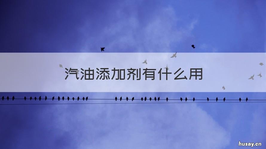 汽油添加剂有什么用 汽油添加剂有什么用途