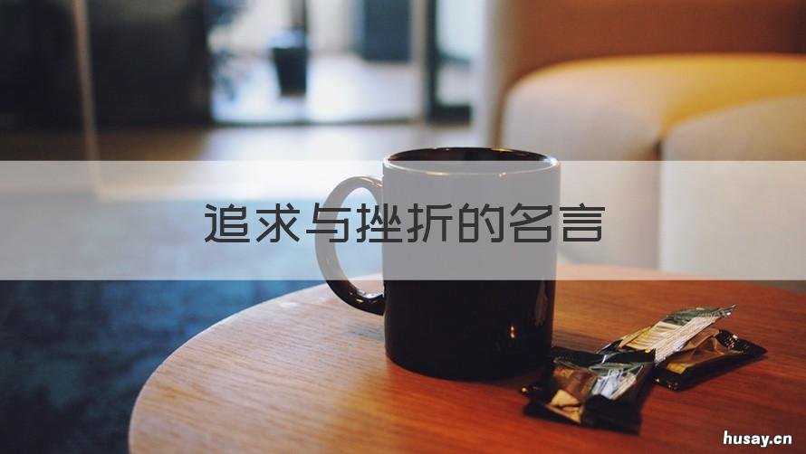 追求与挫折的名言 追求与挫折的名言有哪些