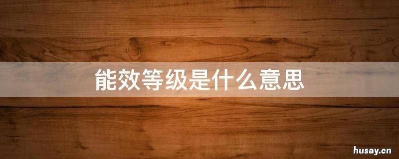 能效等级是什么意思 热水器无能效等级是什么意思